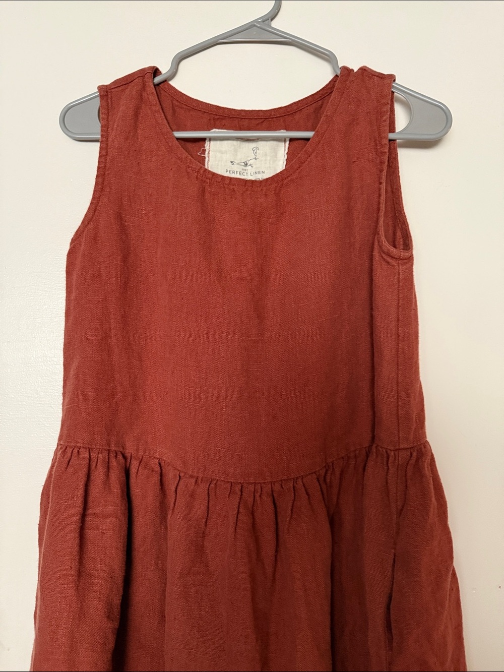 notPERFECTLINEN Midi SMOCK Loose Linen Dress
